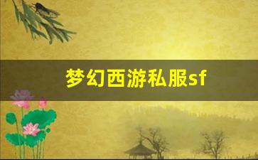 刚开私服：梦幻西游私服sf (17)
