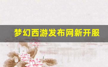 梦幻西游发布网新开服(梦幻西游新开服表2020) (2)